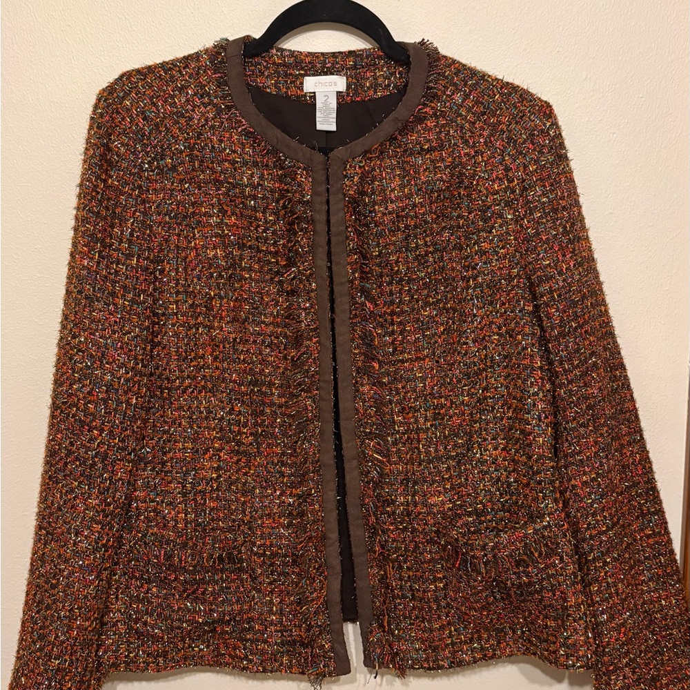 Chico's Multicolor Tweed Blazer